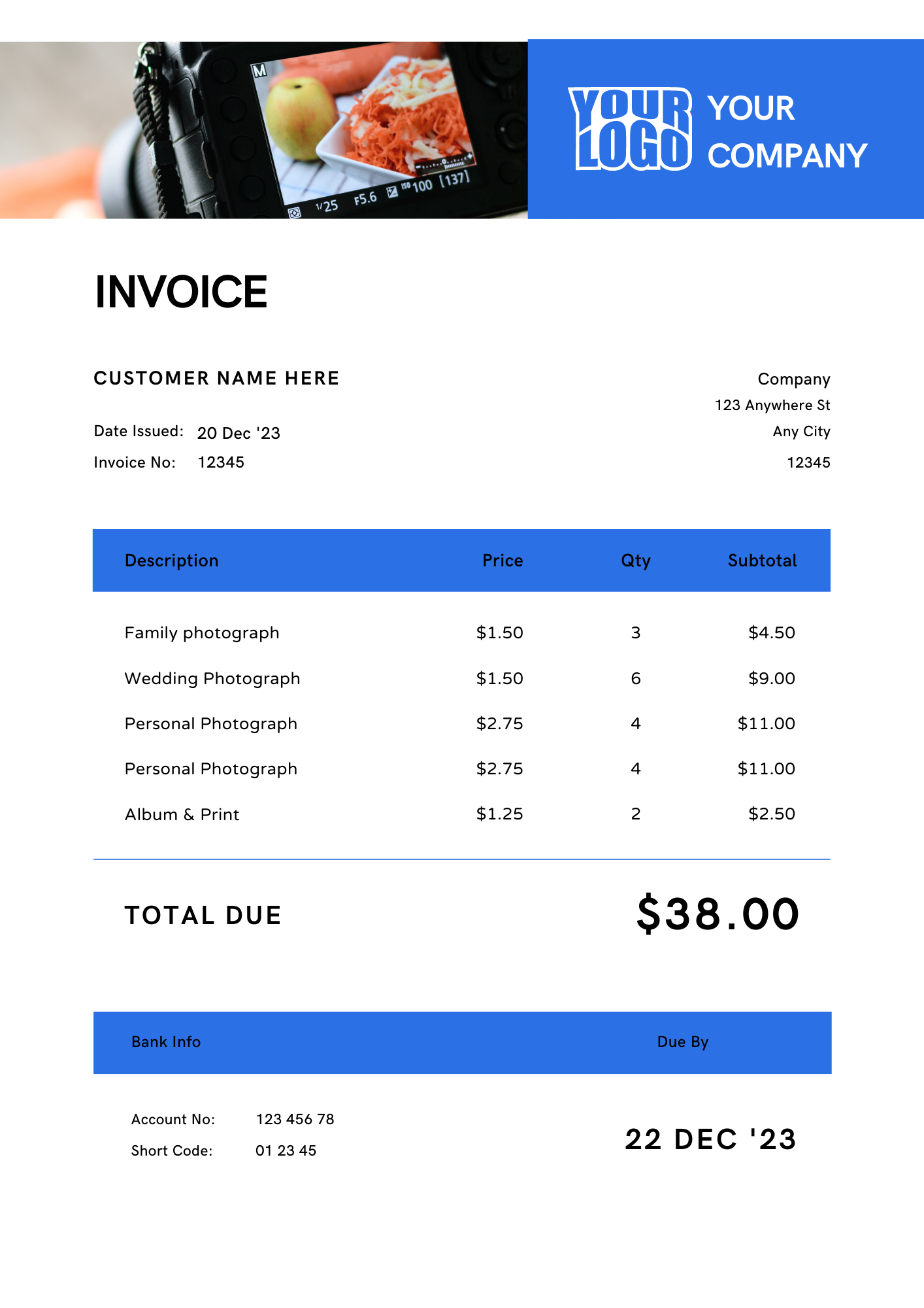 Navy and Yellow Modern Minimalist Invoice (3)